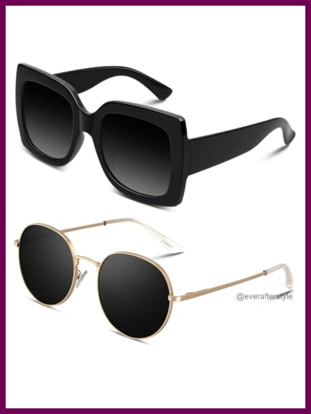 Oversized Square Polarized Sunglasses Retro Round UV400 Unisex
